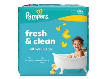 Pampers Feuchttuecher Fresh Clean 3x80 Tücher